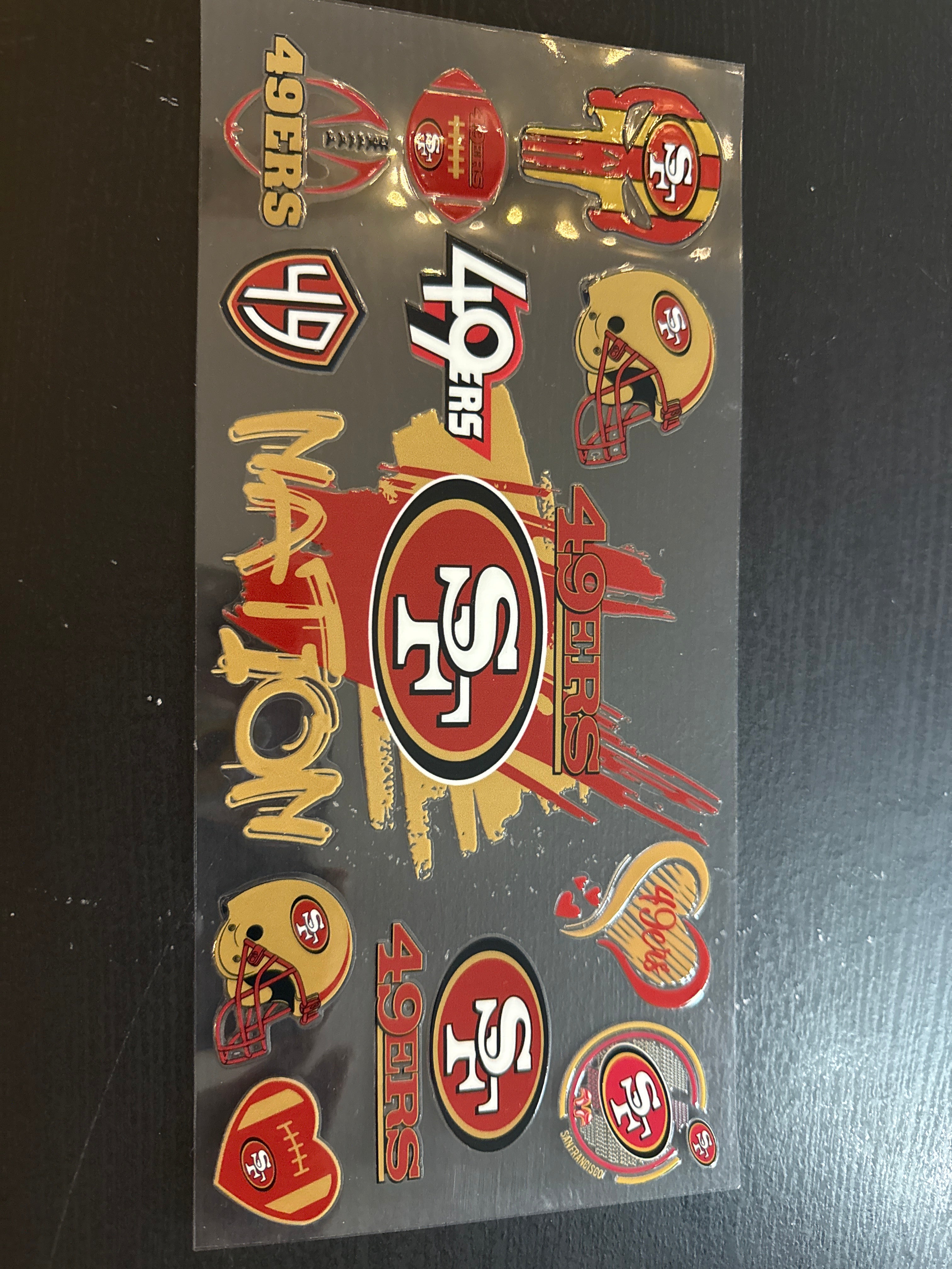 San Francisco 49er UVDTF Glass Mug 17 oz