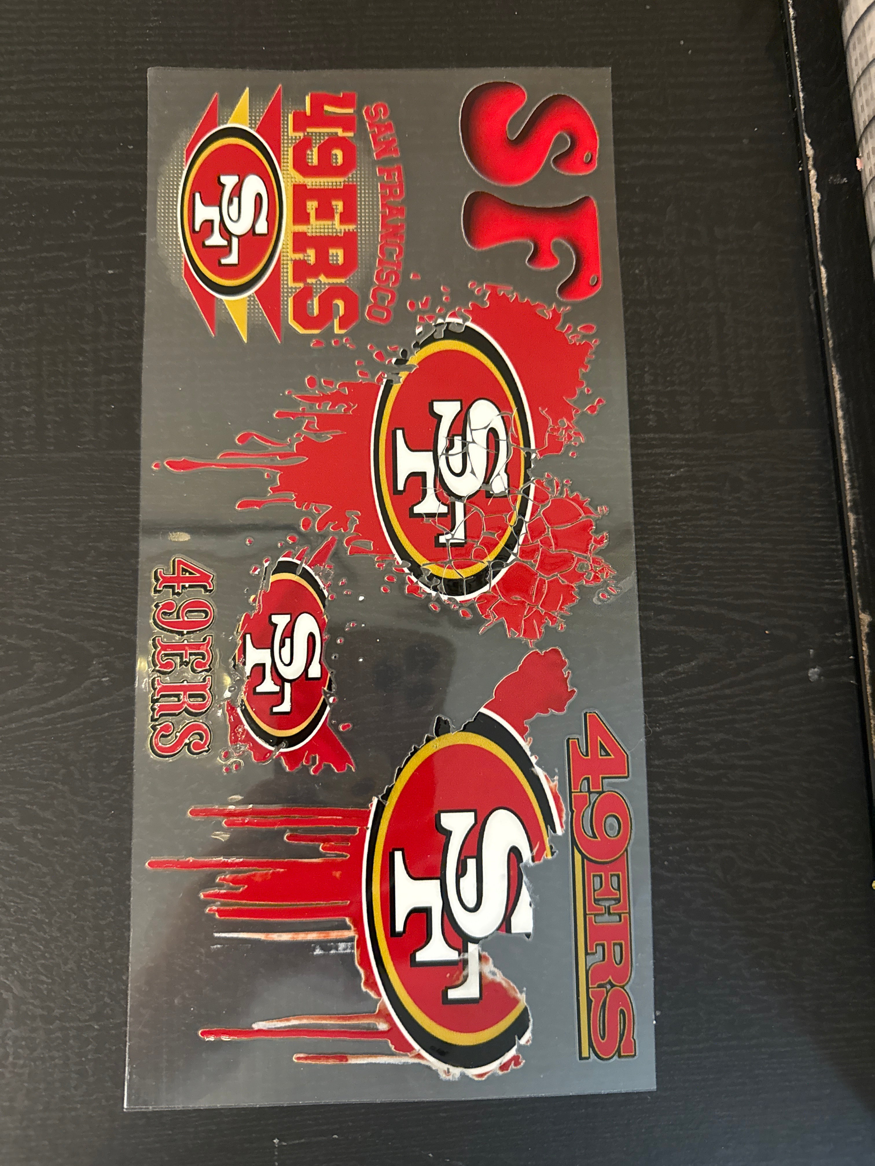 San Francisco 49er UVDTF Glass Mug 17 oz