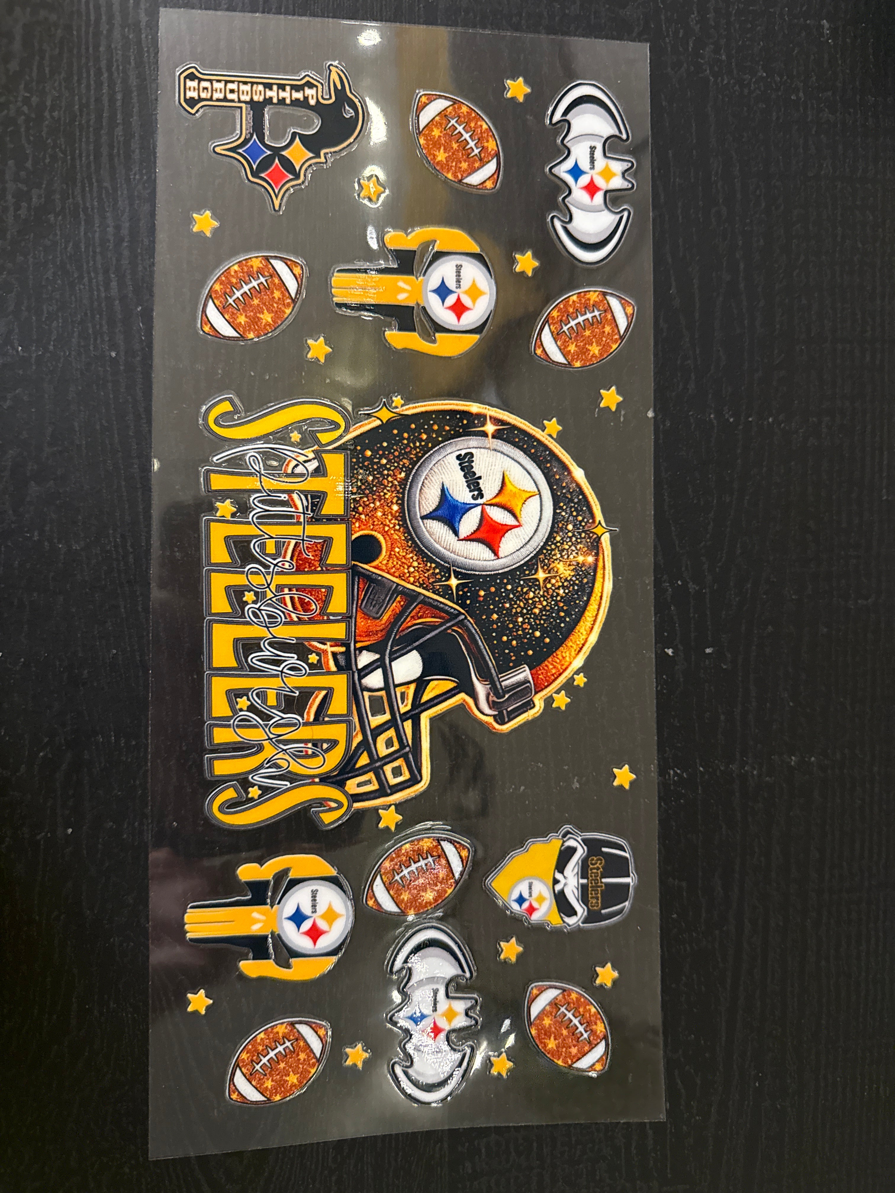 Pittsburgh Steelers UVDTF Glass Mugs 17oz