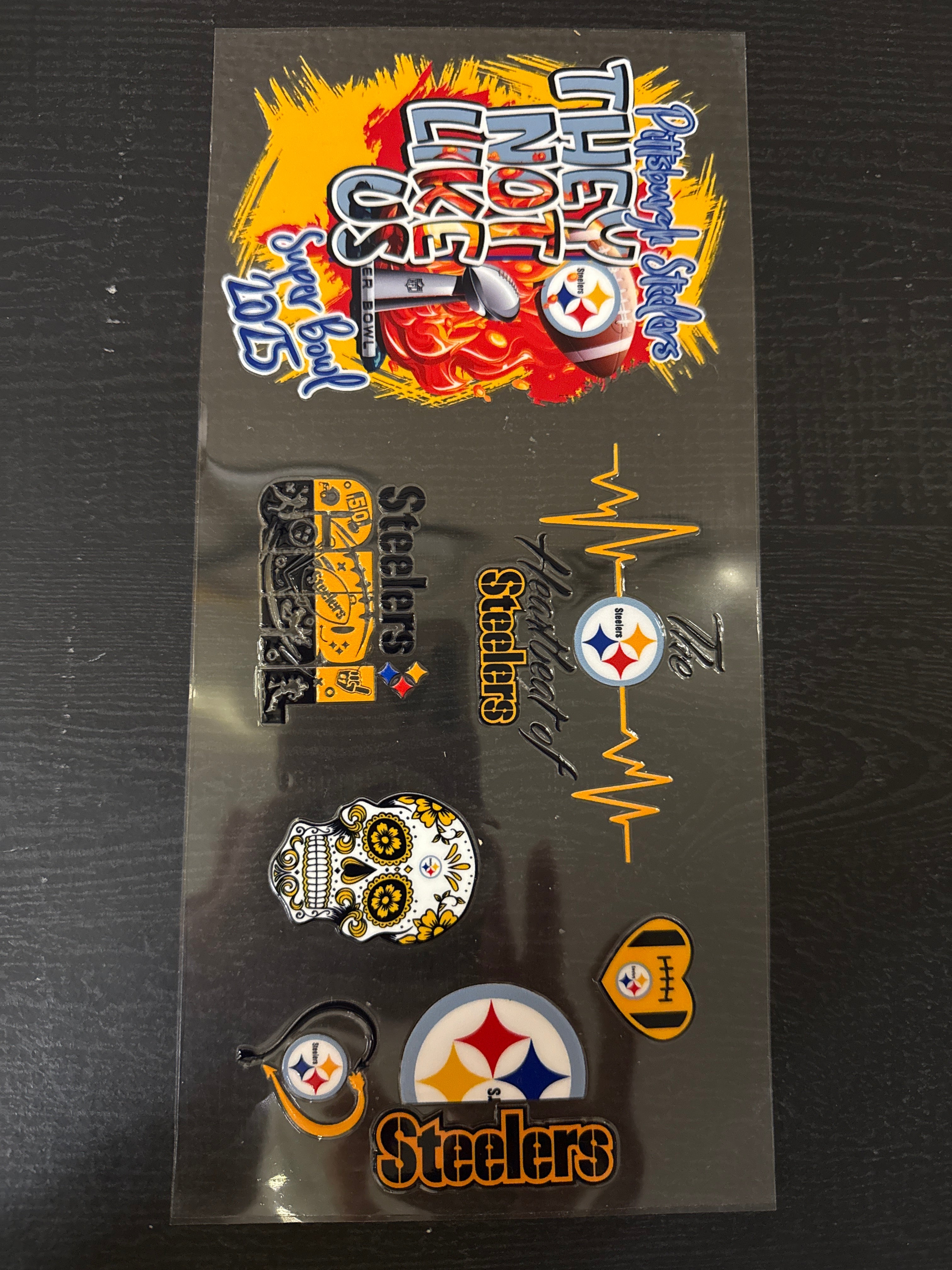 Pittsburgh Steelers UVDTF Glass Mugs 17oz