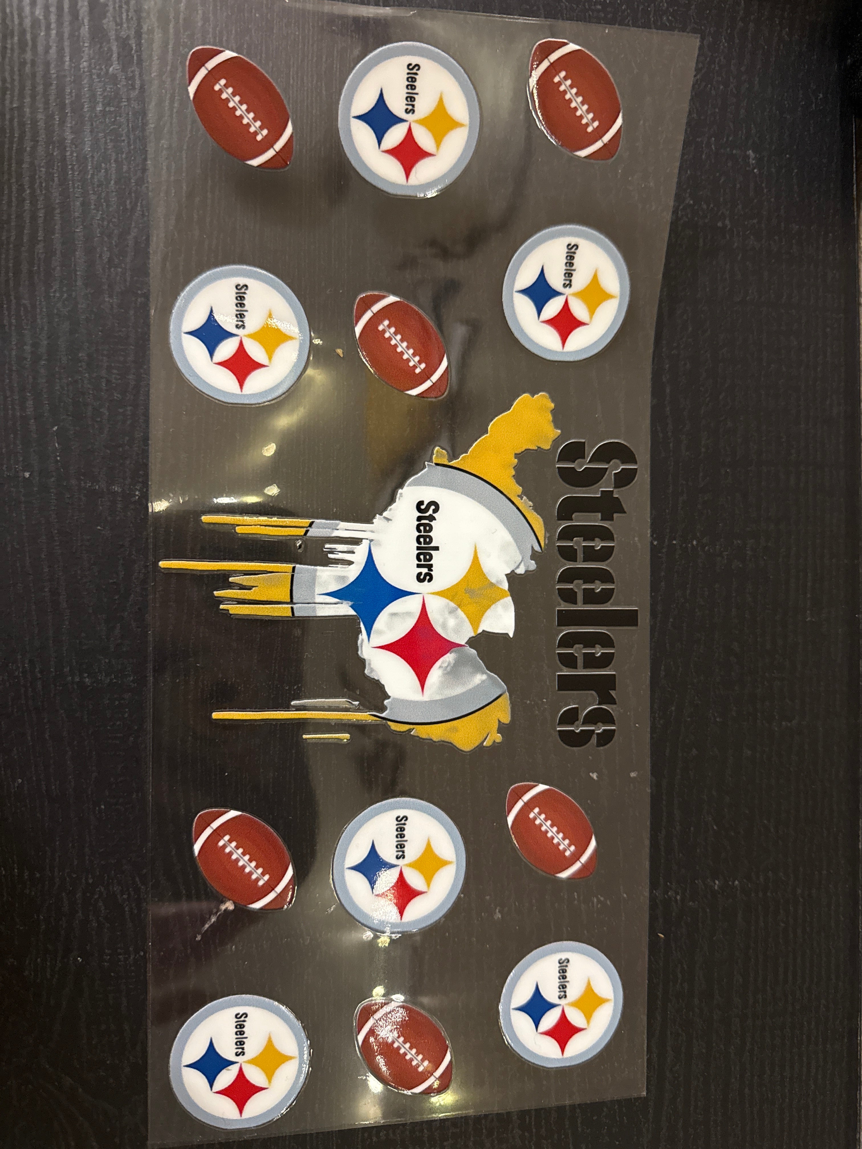 Pittsburgh Steelers UVDTF Glass Mugs 17oz