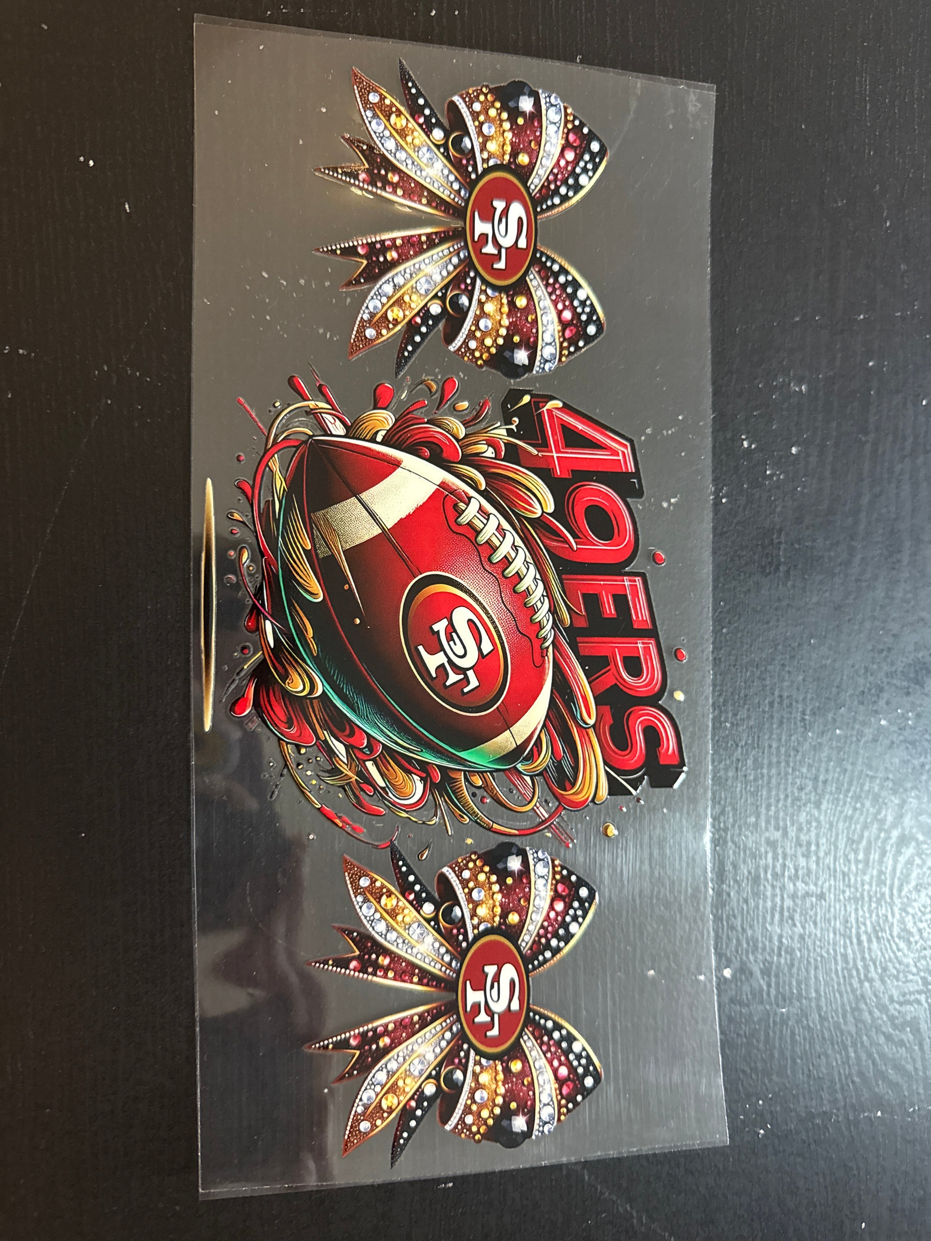 San Francisco 49er UVDTF Glass Mug 17 oz