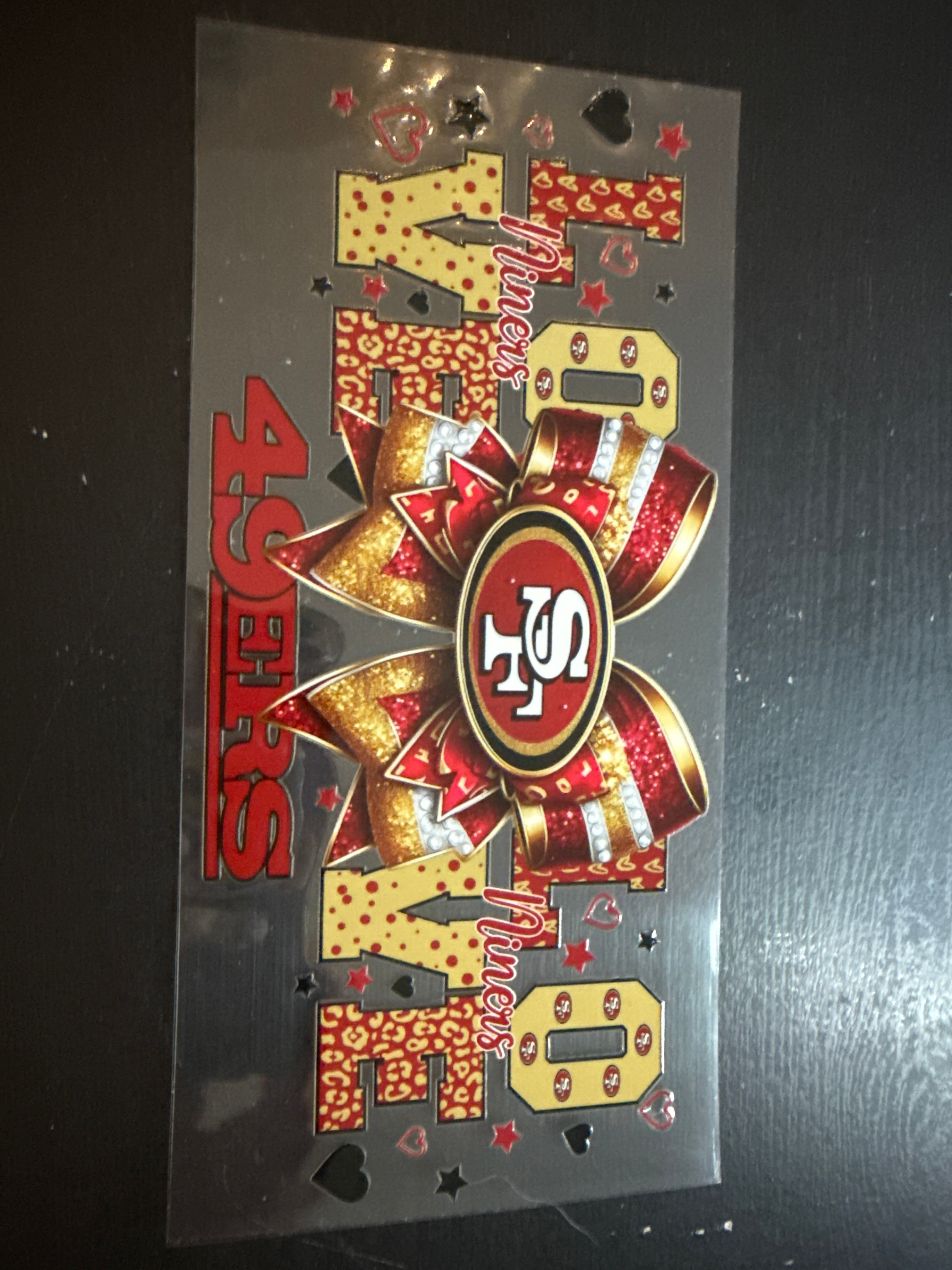San Francisco 49er UVDTF Glass Mug 17 oz