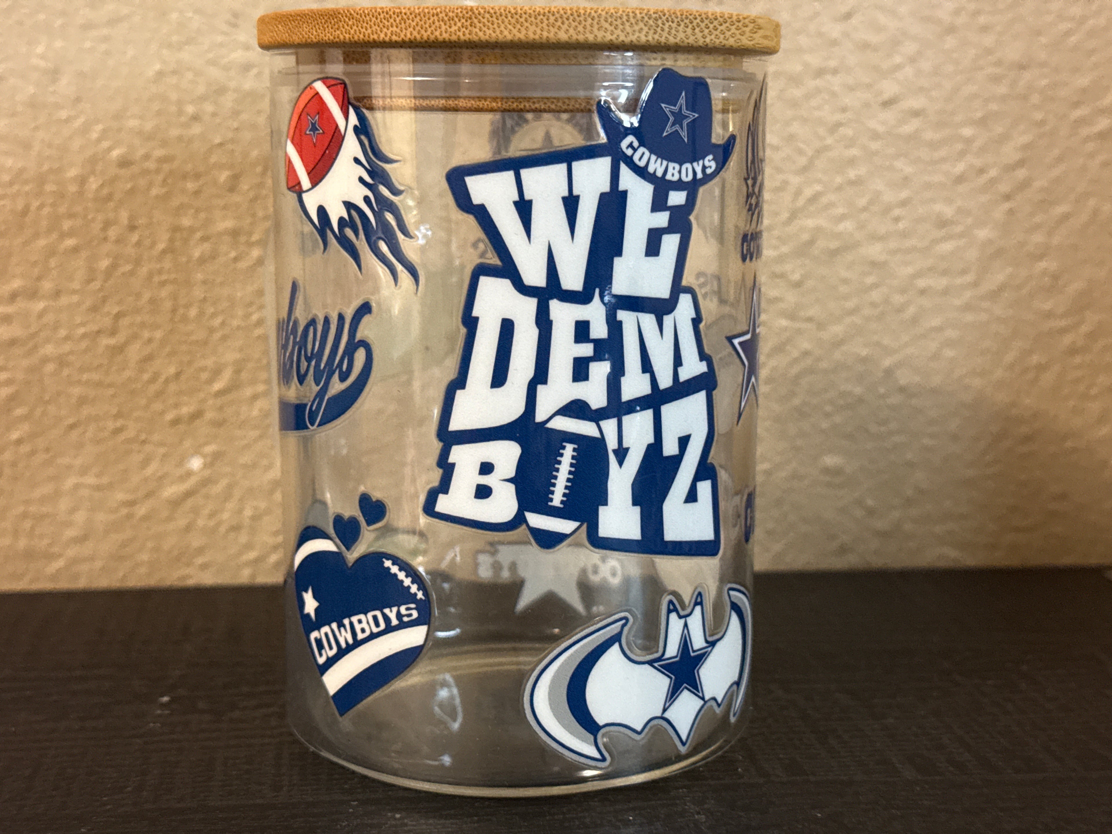 Dallas Cowboy UVDTF Cup GLASS MUG 17oz
