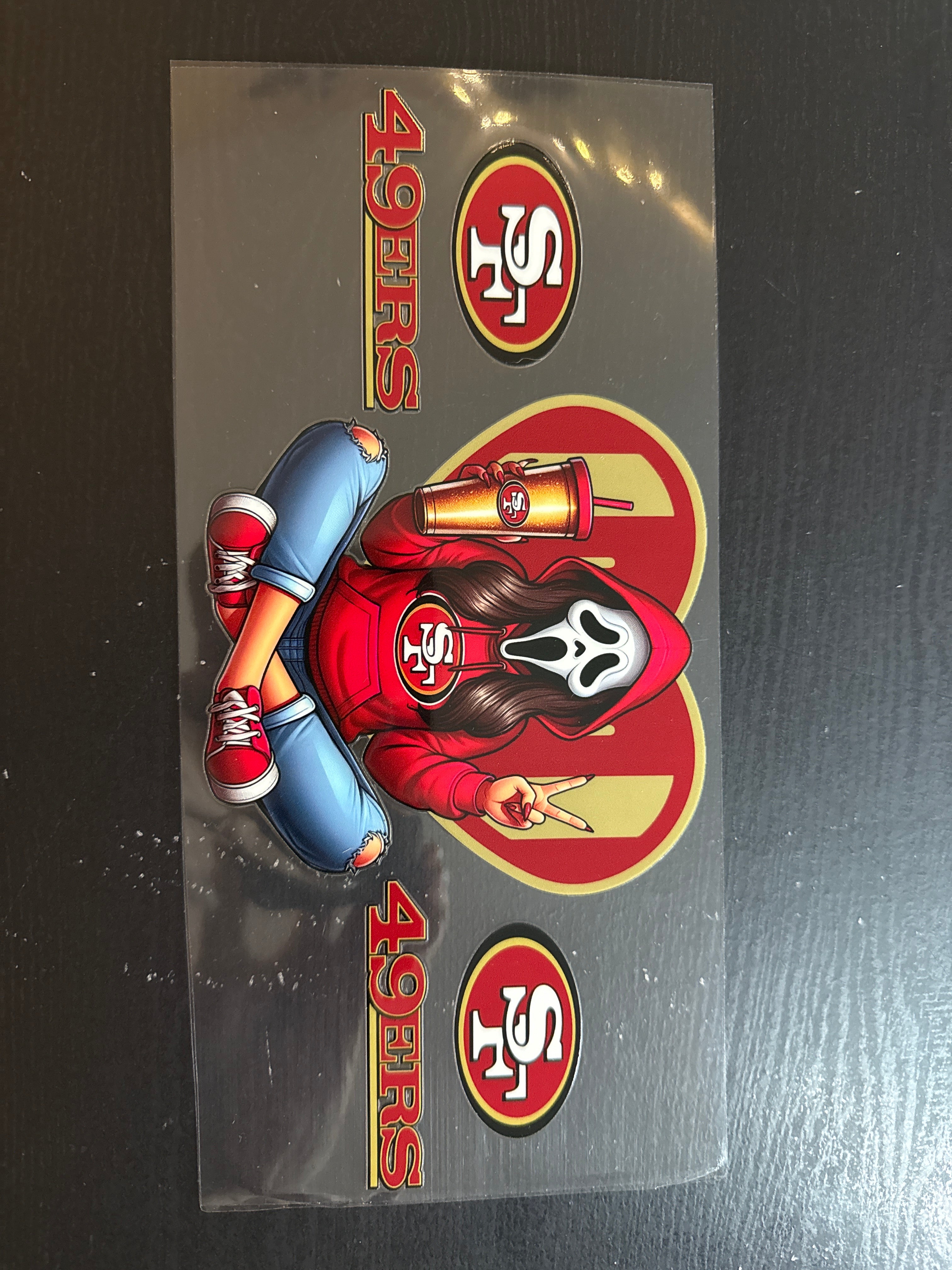 San Francisco 49er UVDTF Glass Mug 17 oz