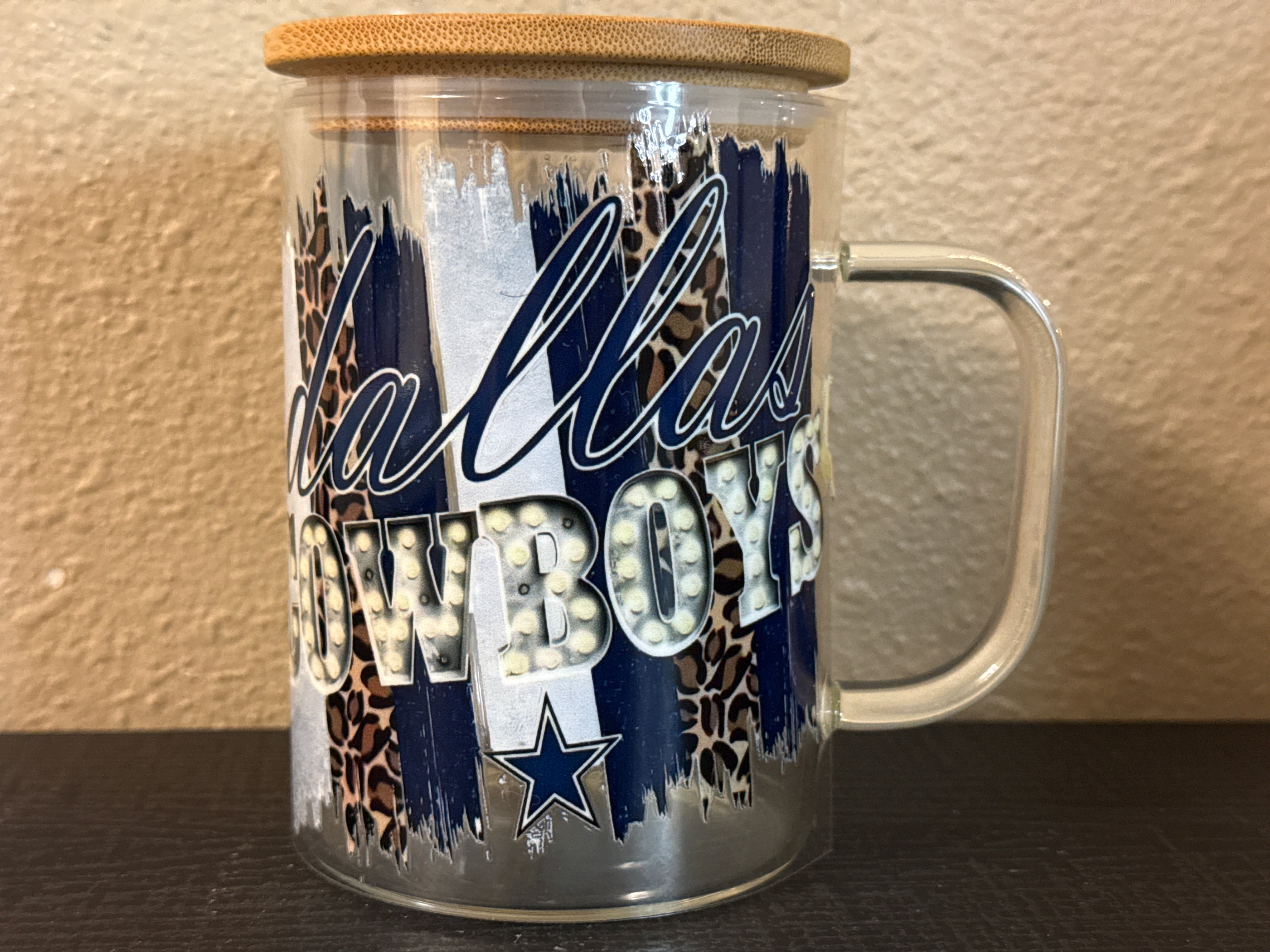 Dallas Cowboy UVDTF Cup GLASS MUG 17oz