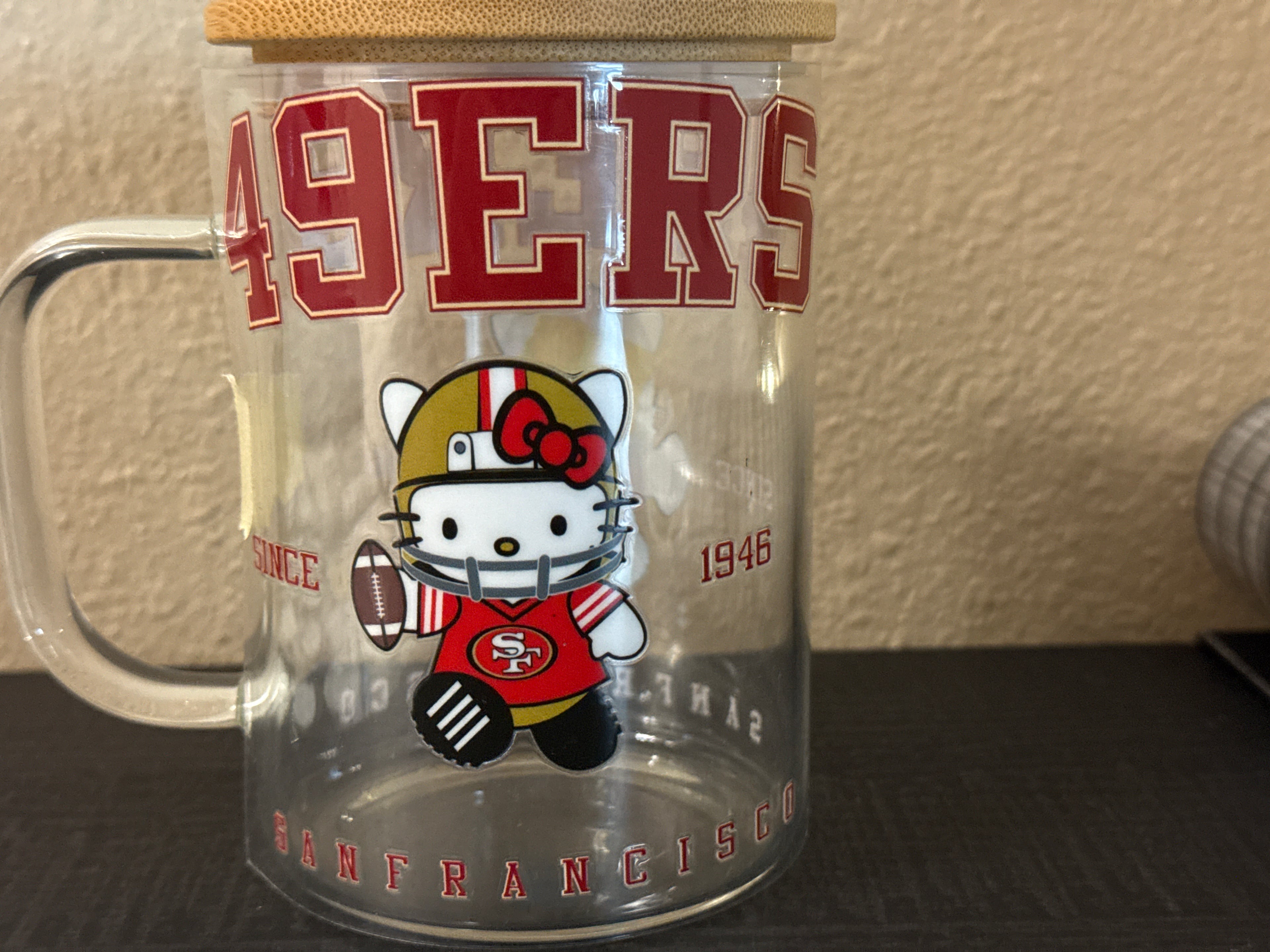 San Francisco 49er UVDTF Glass Mug 17 oz