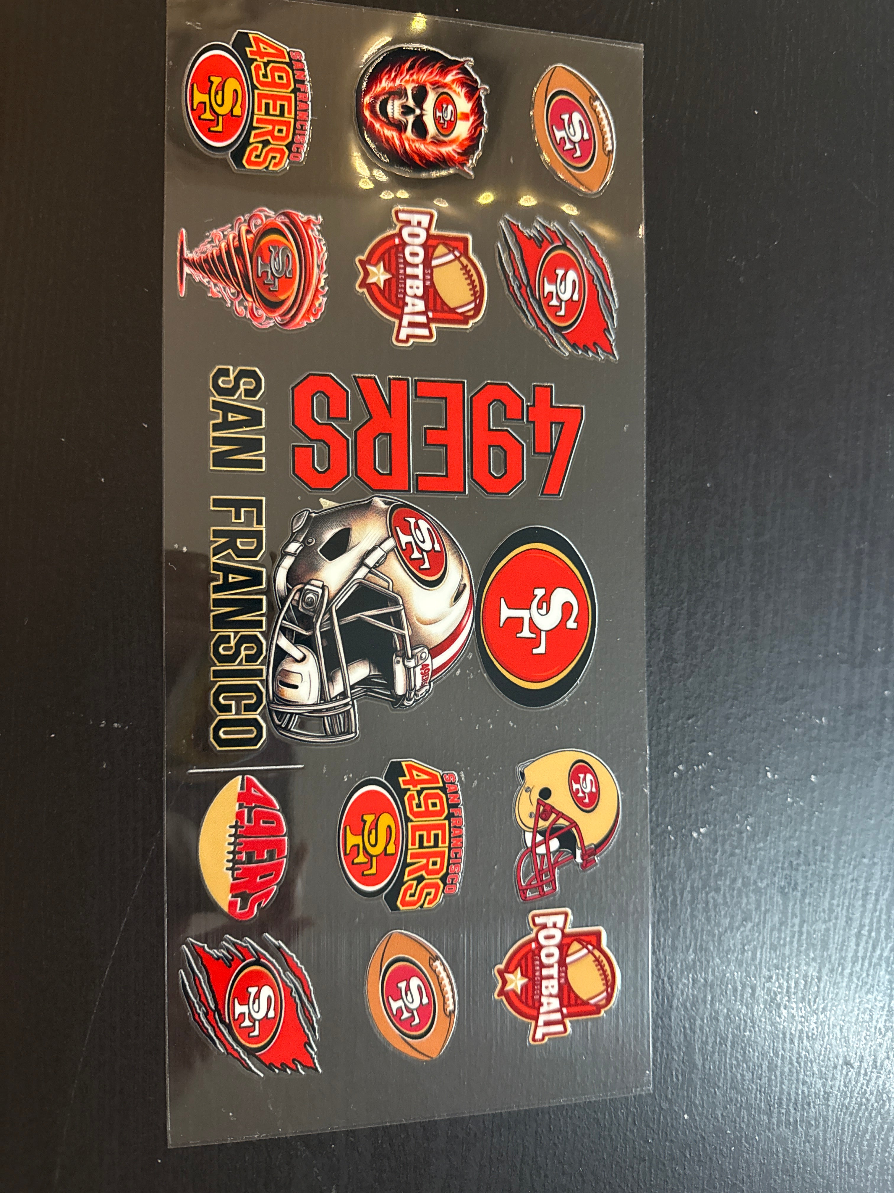 San Francisco 49er UVDTF Glass Mug 17 oz