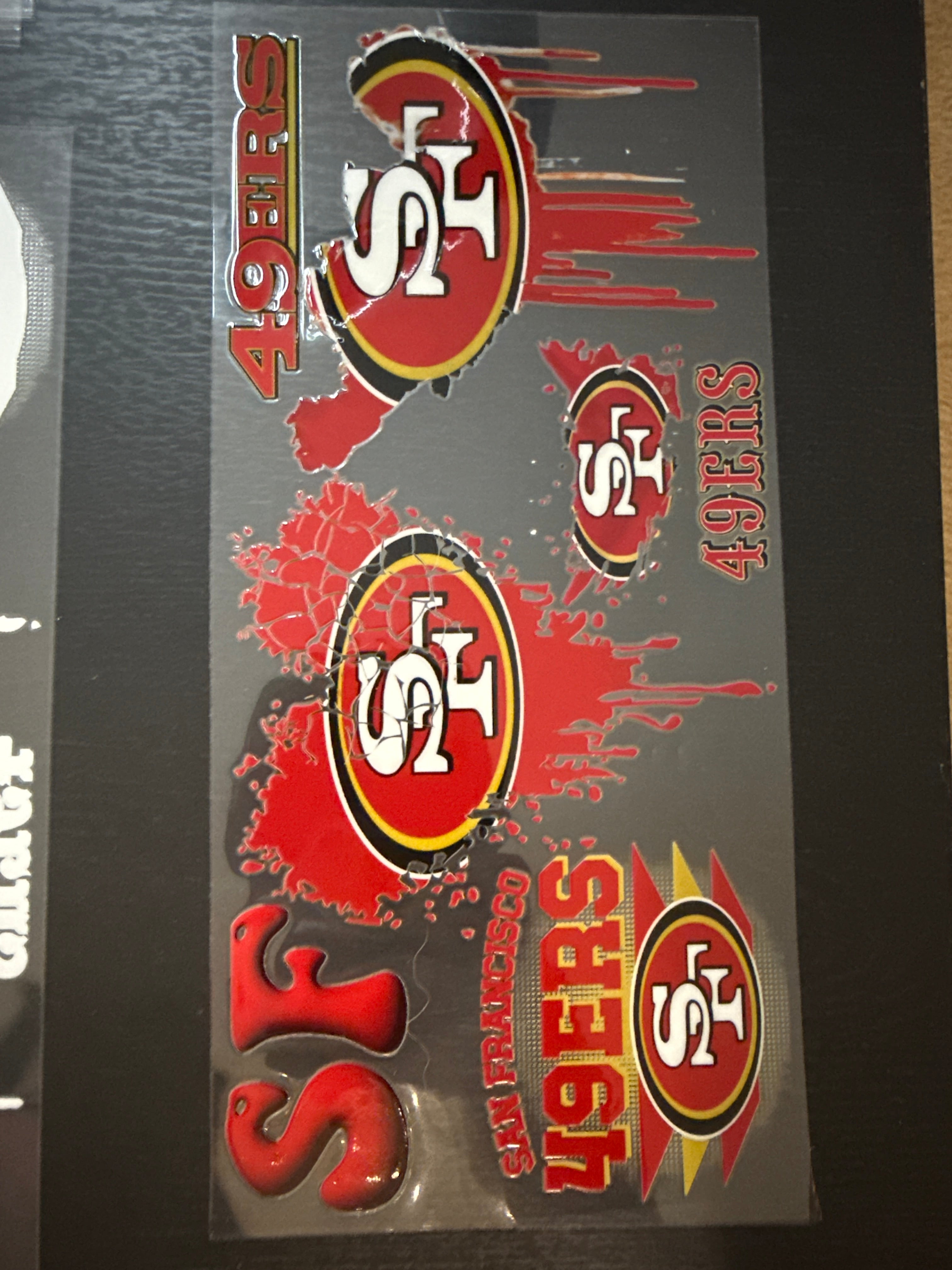 San Francisco 49er UVDTF Glass Mug 17 oz