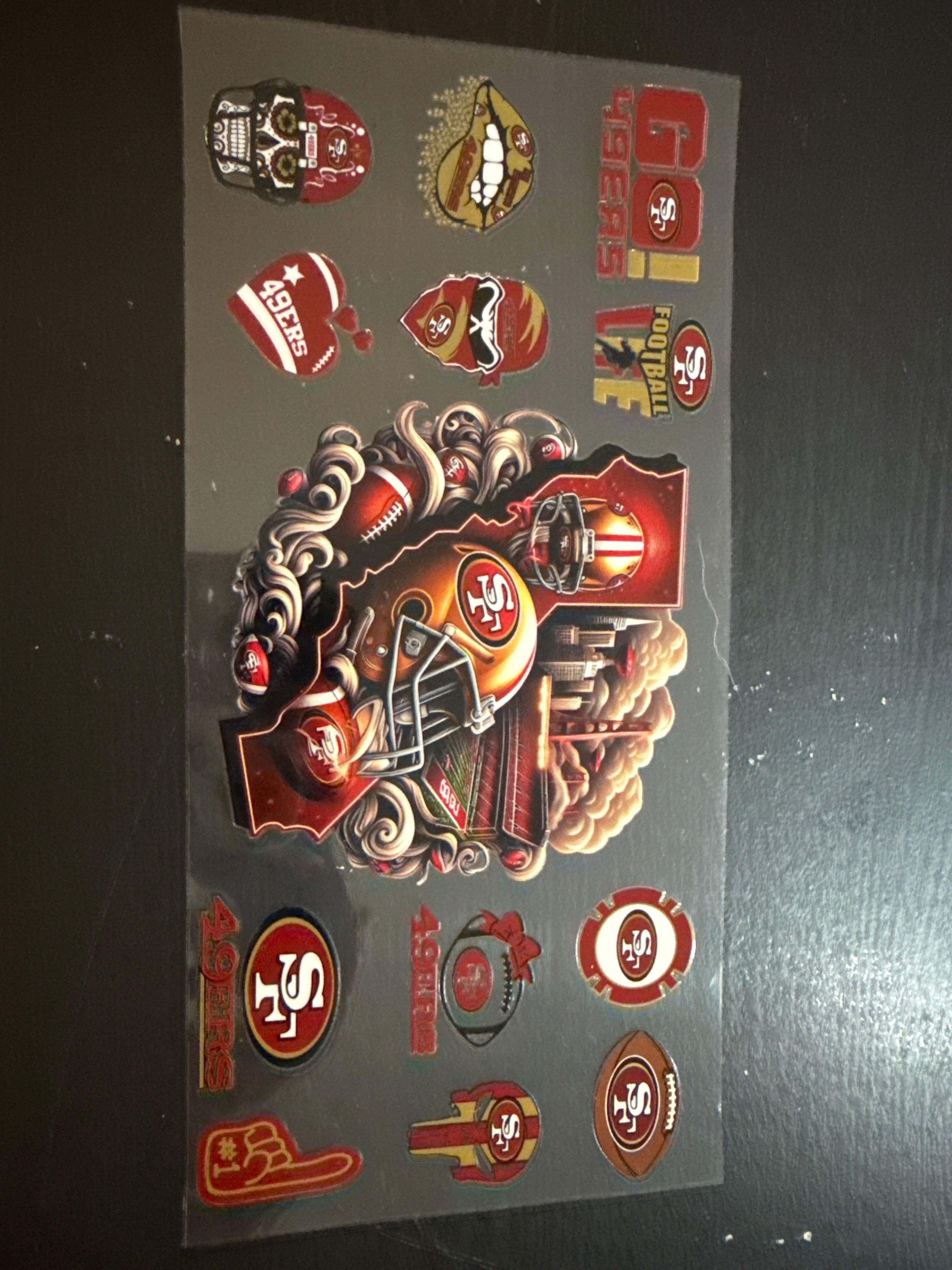 San Francisco 49er UVDTF Glass Mug 17 oz