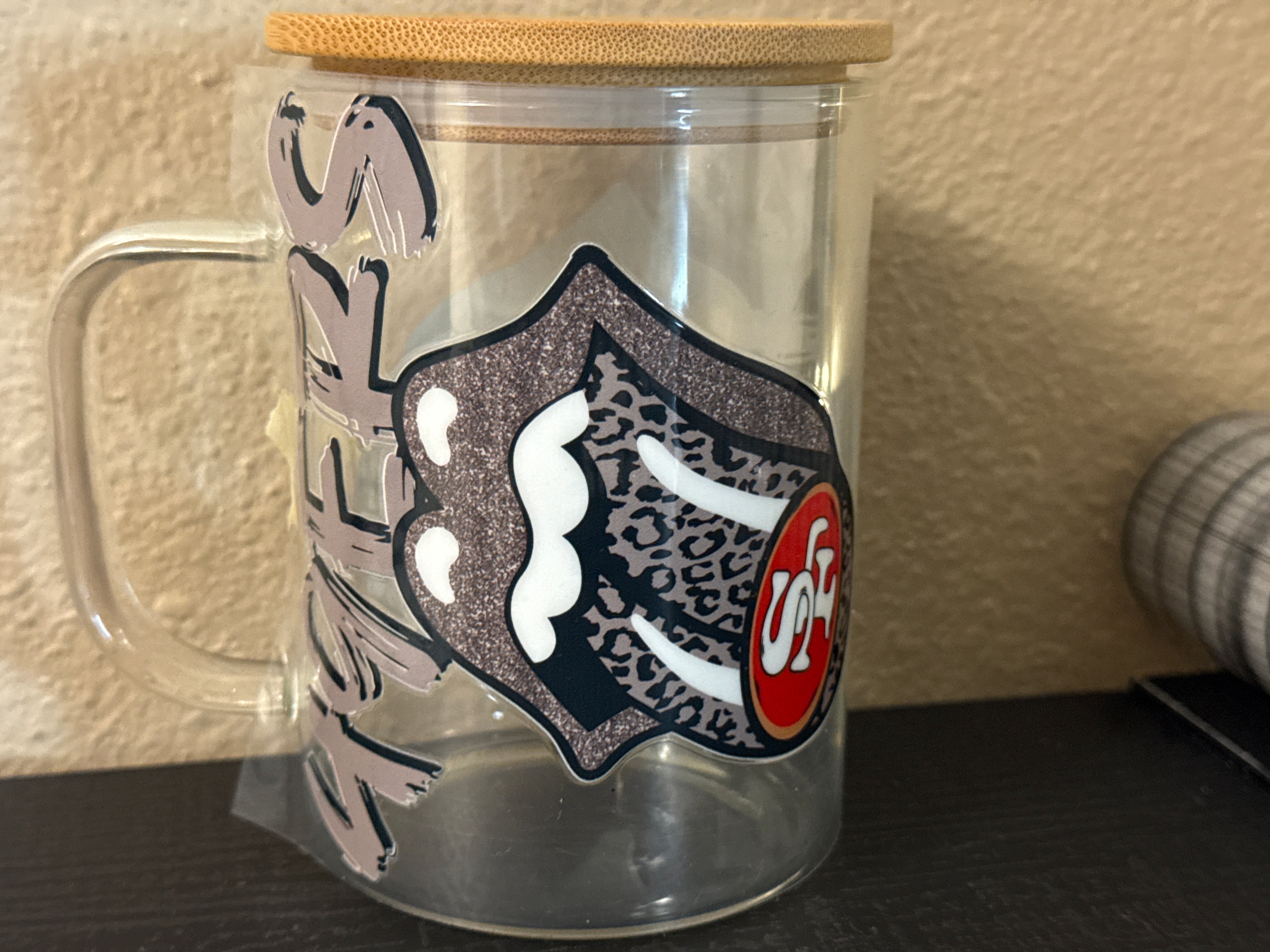 San Francisco 49er UVDTF Glass Mug 17 oz