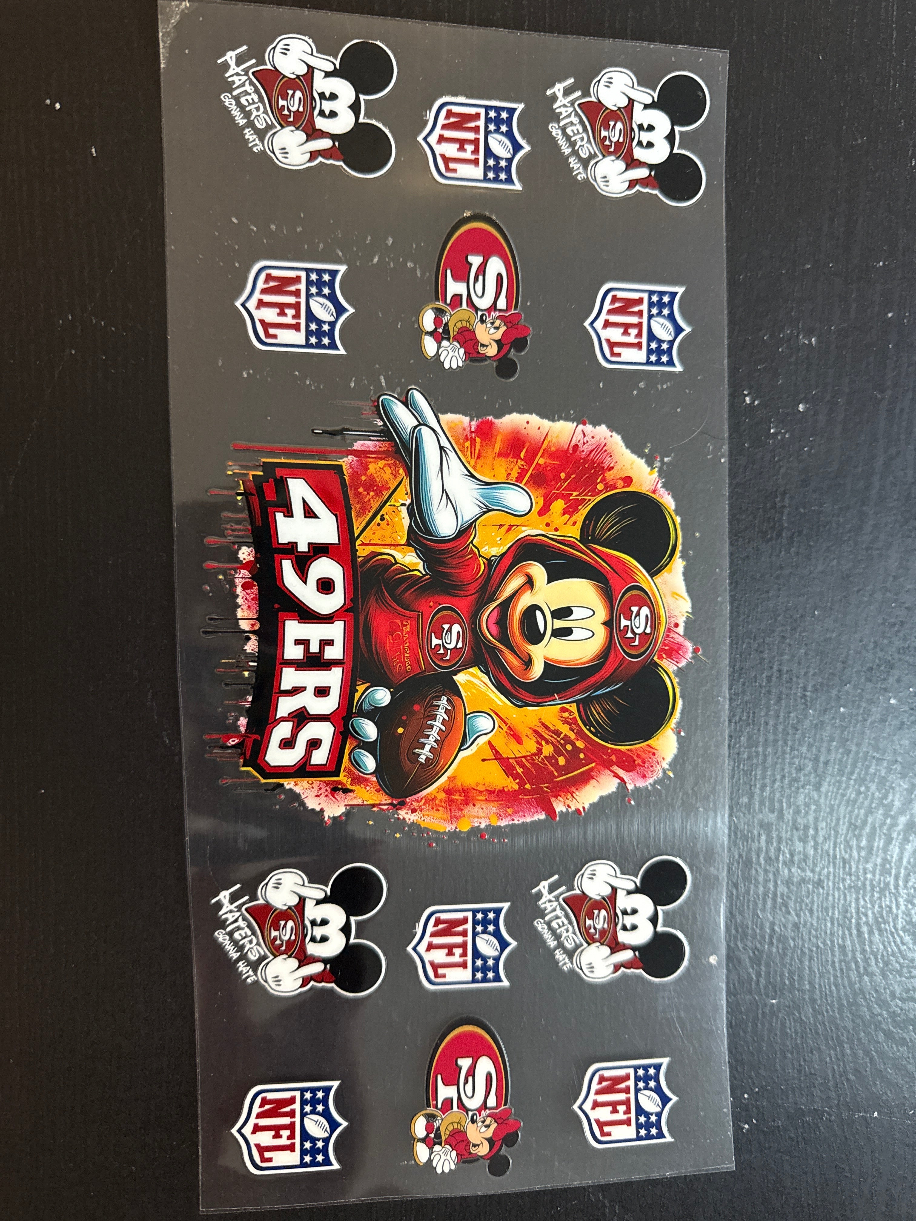 San Francisco 49er UVDTF Glass Mug 17 oz