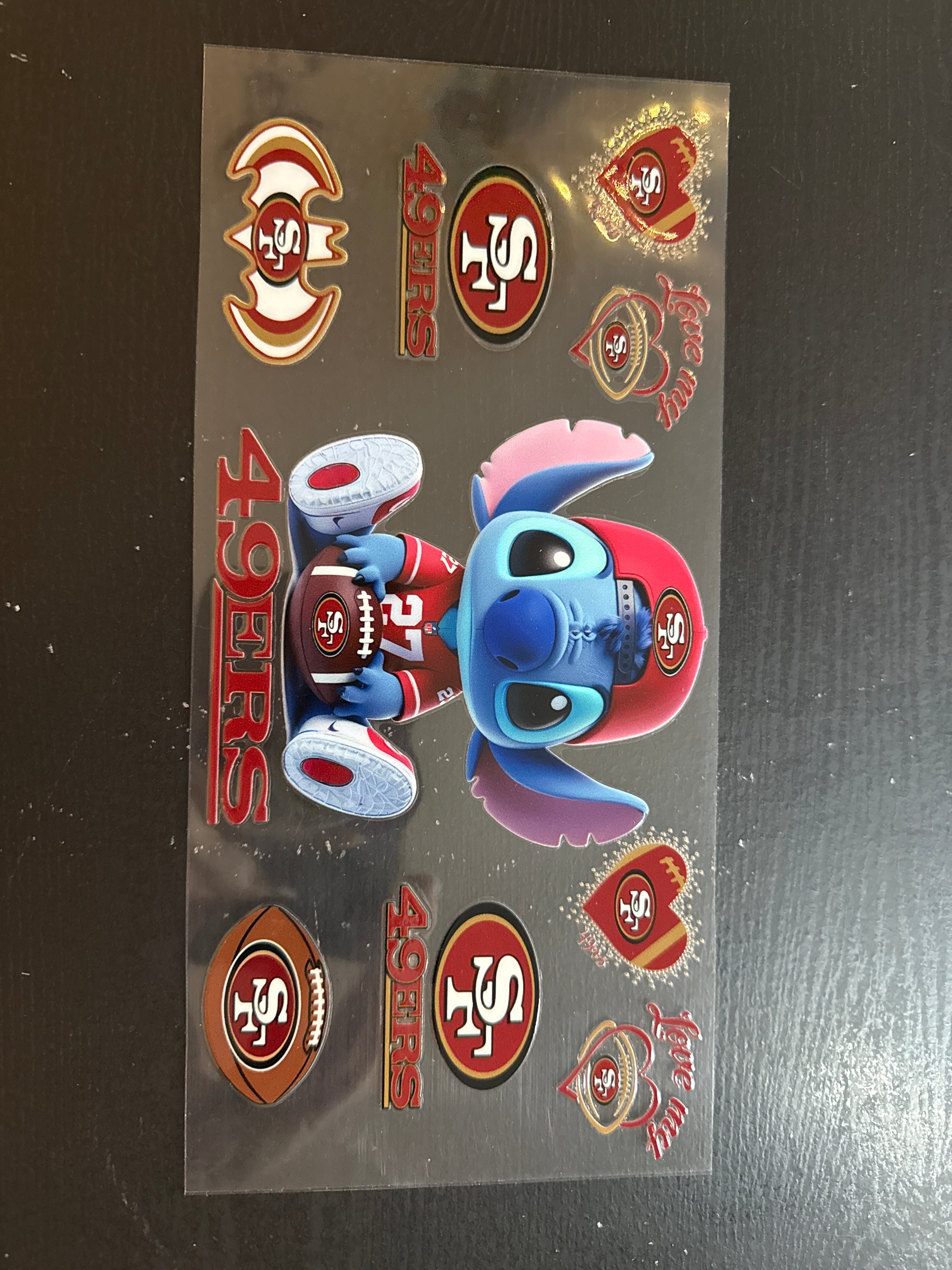 San Francisco 49er UVDTF Glass Mug 17 oz