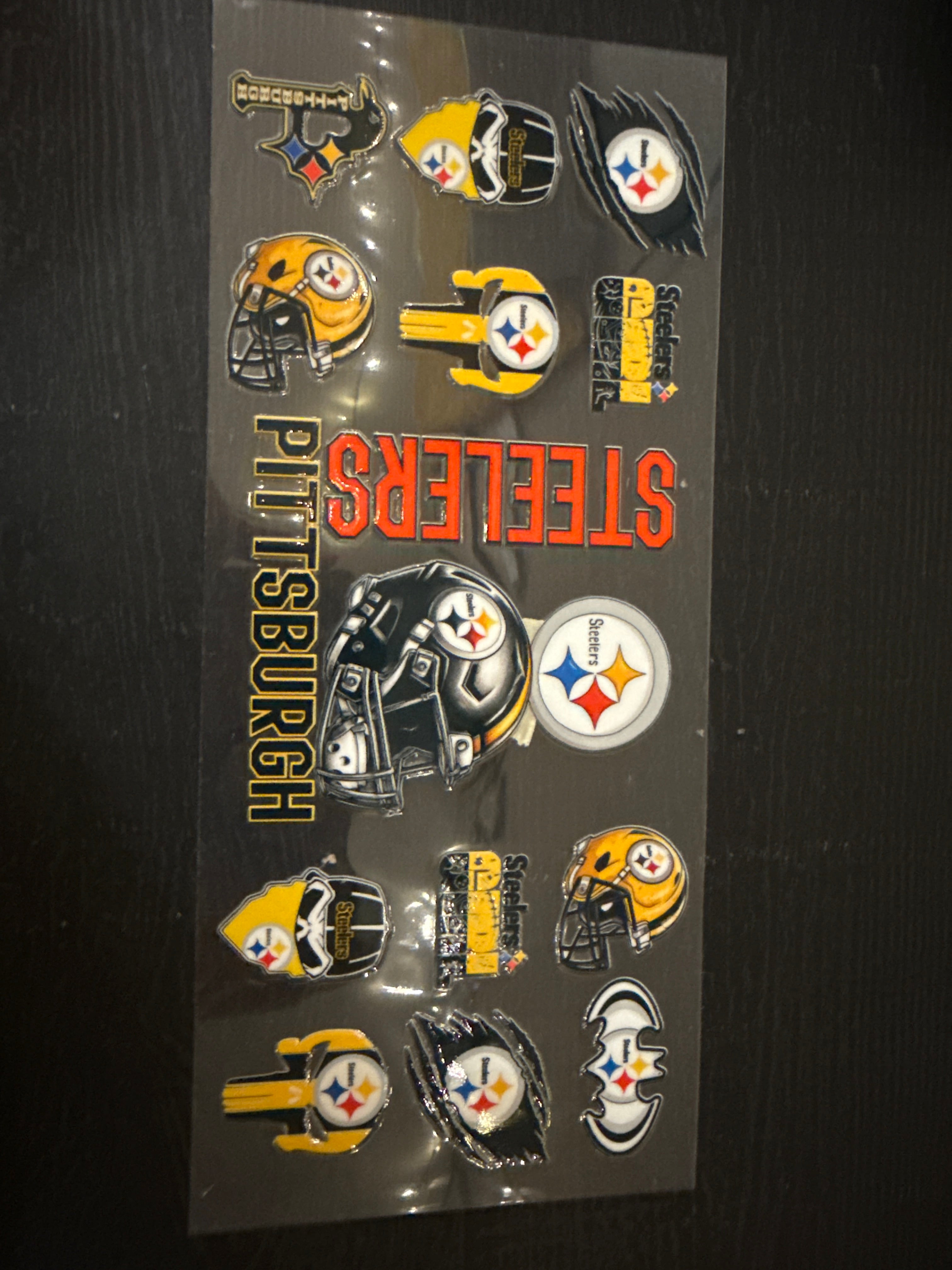 Pittsburgh Steelers UVDTF Glass Mugs 17oz